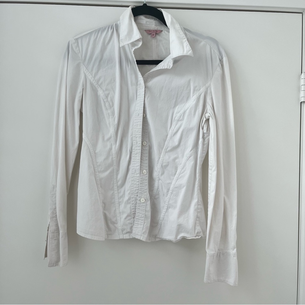 Ted Baker white blouse button up shirt 3